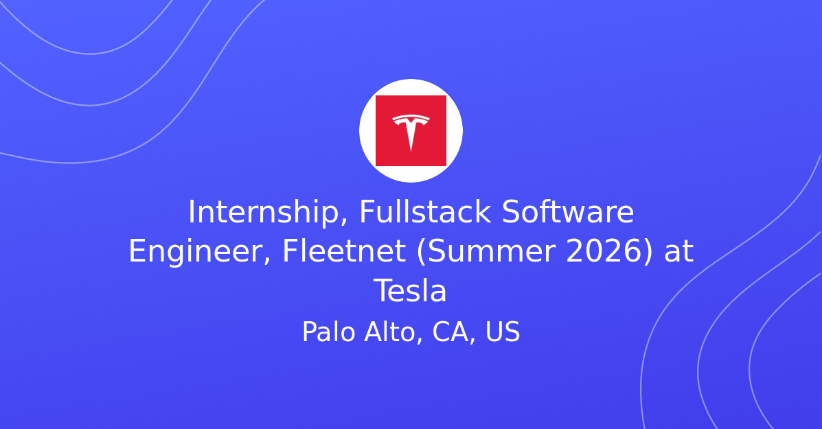 Internship, Fullstack Software Engineer, Fleetnet (Summer 2026) at ...